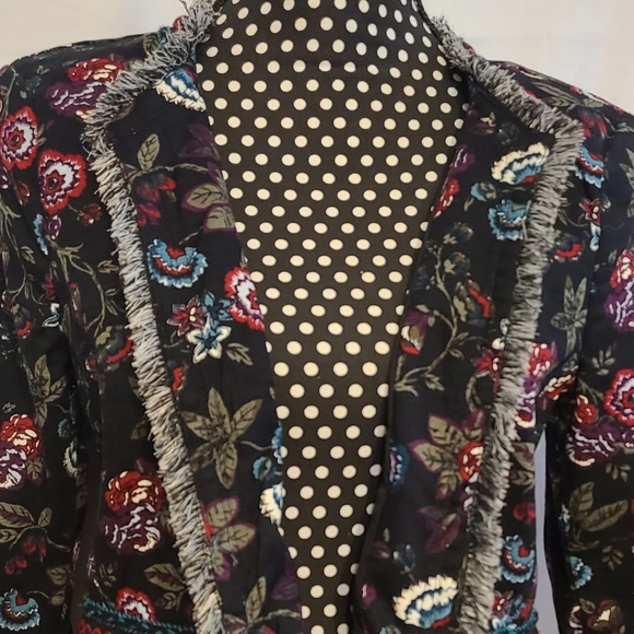 Loft Floral Fringe Colorful Jacket - Picture 7 of 12